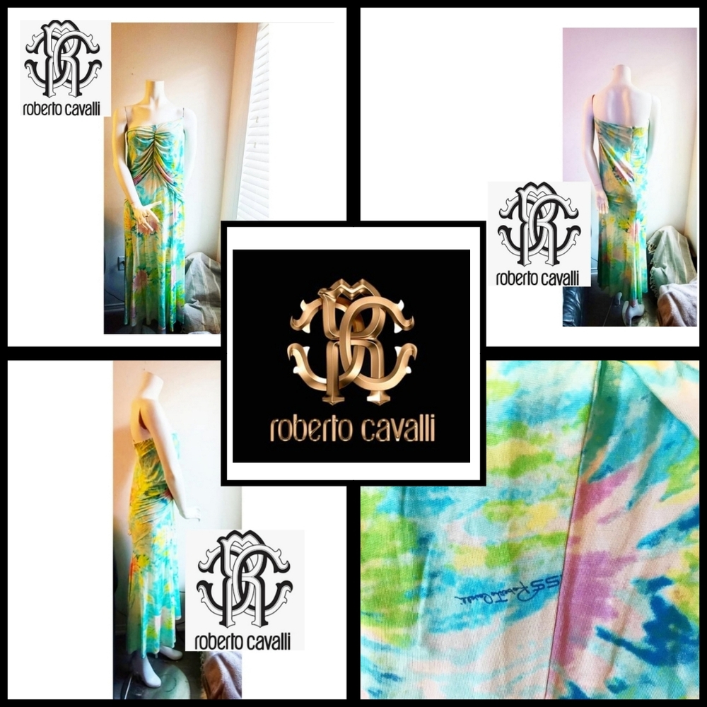 Absolutely STUNNING ๐ NWT Authentic Roberto Cavalli Strapless Dress (Col 437) - Picture 2 of 12